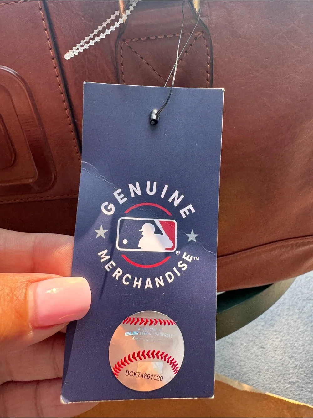 MLB Genuine Leather Brown Men’s Duffel Bag - SD Embossed  NWT! No lowball offers